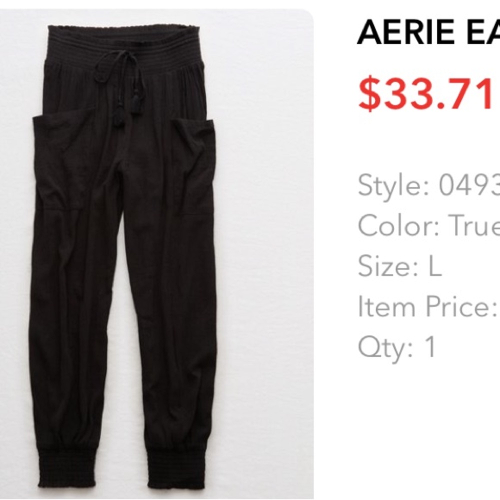 NWT Aerie Gauze Summer Pants- Large